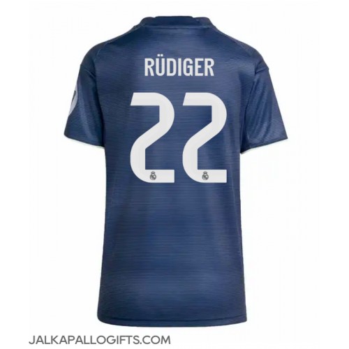 Real Madrid Antonio Rudiger #22 Vieraspaita Naiset 2025-26 Lyhythihainen